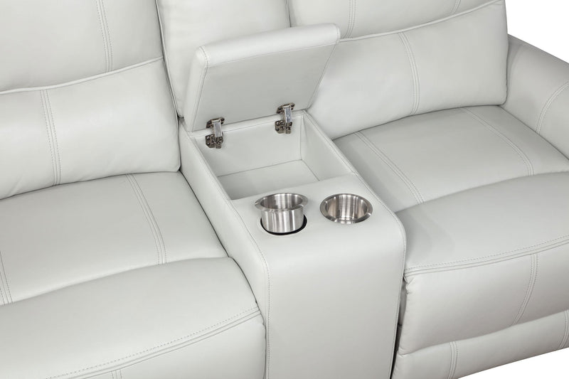 Greenfield Upholstered Power Reclining Loveseat Dove Grey - 610262P
