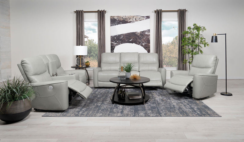 Greenfield Upholstered Power Reclining Sofa Dove Grey - 610261P