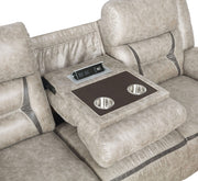 Greer 2-piece Upholstered Reclining Sofa Set Taupe - 651351-S2