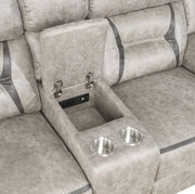 Greer 2-piece Upholstered Reclining Sofa Set Taupe - 651351-S2