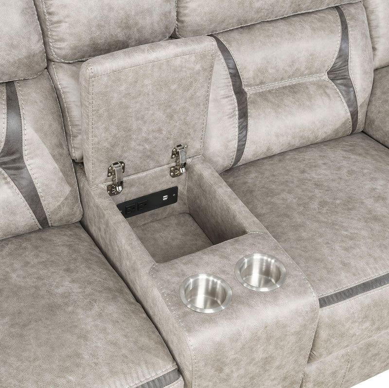 Greer 3-piece Upholstered Reclining Sofa Set Taupe - 651351-S3