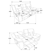 Greer 3-piece Upholstered Reclining Sofa Set Taupe - 651351-S3