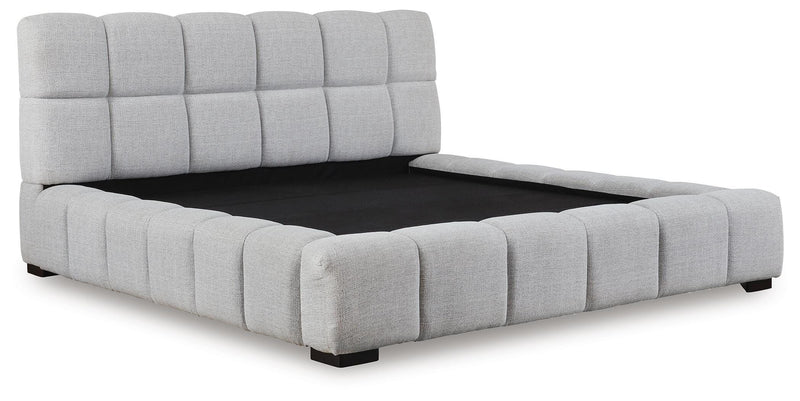 Grendusk Light Gray California King Upholstered Bed - PCB584B3