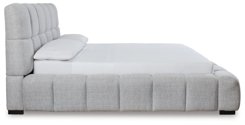 Grendusk Light Gray California King Upholstered Bed - PCB584B3