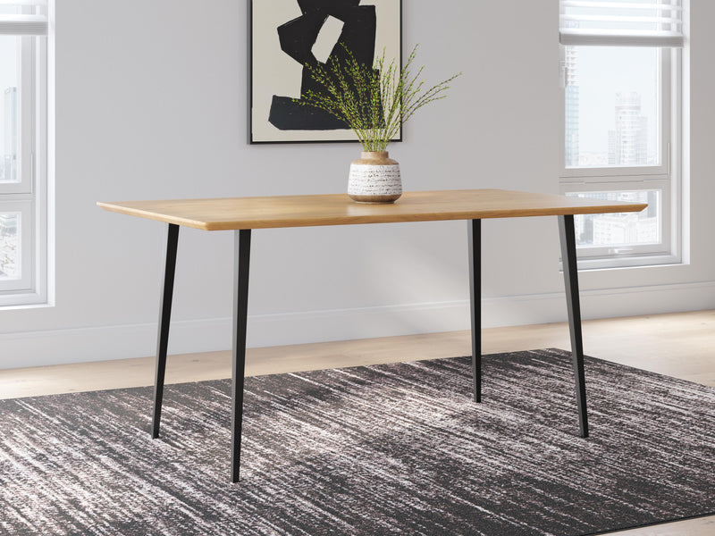 Gretlynn Black/Natural Dining Table - D501-25
