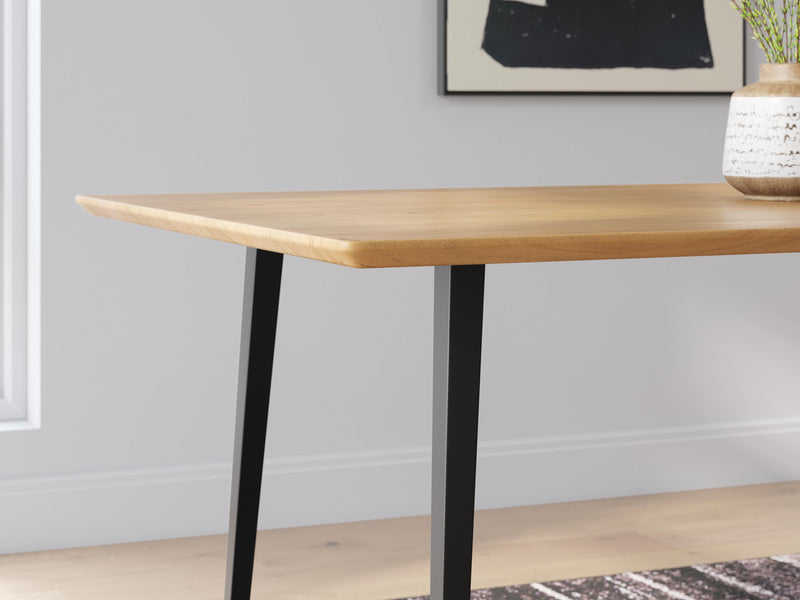 Gretlynn Black/Natural Dining Table - D501-25