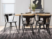 Gretlynn Dining Table and 6 Chairs in Black/Natural from Ashley - Lara Furniture