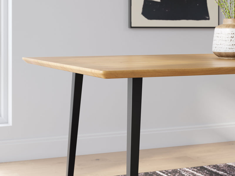 Gretlynn Dining Table and 6 Chairs in Black/Natural from Ashley - Lara Furniture