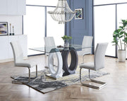 Gretna White Dining Room Set - Lara FurnitureDining Room Set