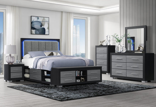 Emma Black/Grey Full Bed Group - EMMA-BLACK/GREY-FBG
