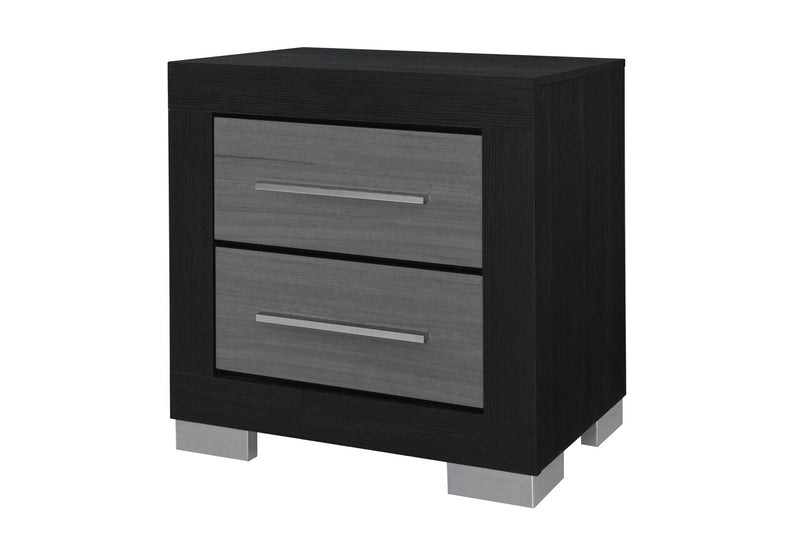Emma Black/Grey Nightstand - EMMA-BLACK/GREY-NS