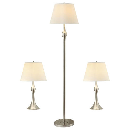 Griffin 3-piece Floor and Table Lamp Set Brushed Nickel - 901235