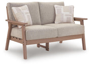 Grover Beach Driftwood Outdoor Loveseat with Cushion - PCP422-835