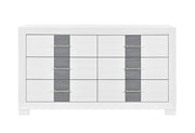 Optimus White/Grey Dresser - OPTIMUS-WHT/GRY-DR