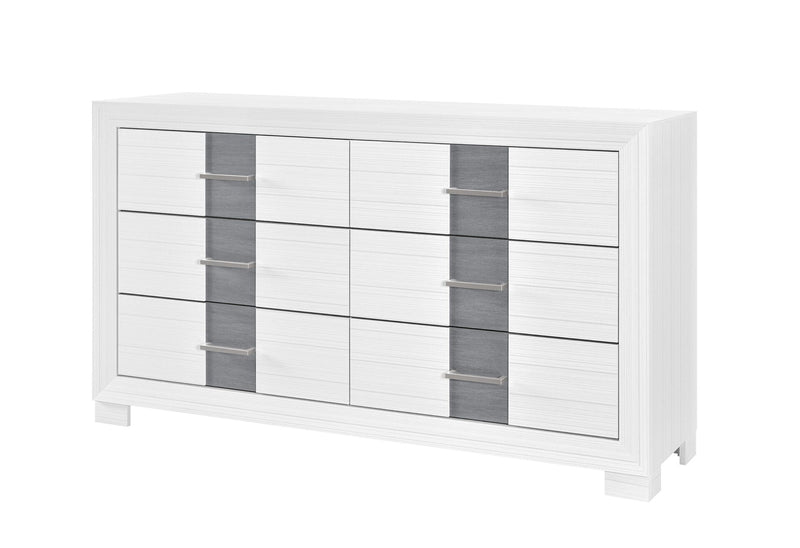 Optimus White/Grey Dresser - OPTIMUS-WHT/GRY-DR