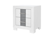 Optimus White/Grey Nightstand - OPTIMUS-WHT/GRY-NS