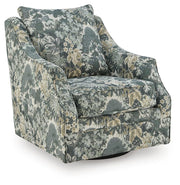 Gubbins Blue/Green/Yellow Swivel Accent Chair - A3000852