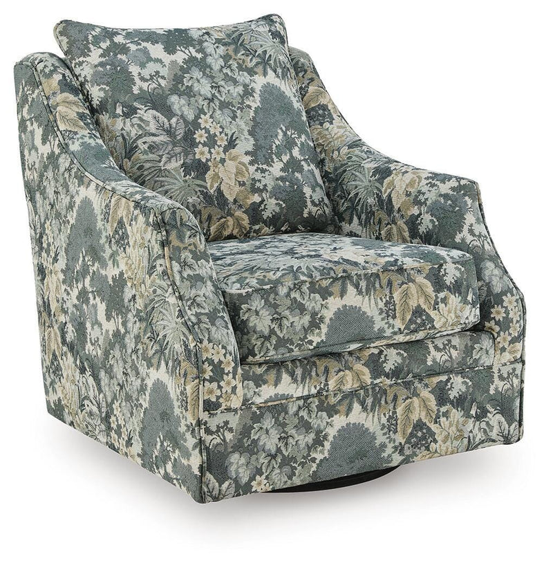 Gubbins Blue/Green/Yellow Swivel Accent Chair - A3000852
