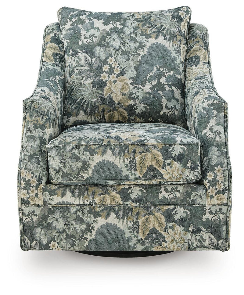 Gubbins Blue/Green/Yellow Swivel Accent Chair - A3000852