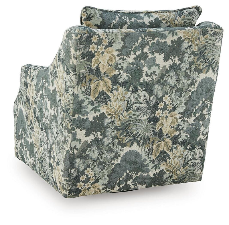 Gubbins Blue/Green/Yellow Swivel Accent Chair - A3000852