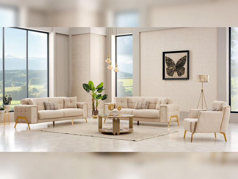 Guido Convertible Loveseat in Beige - 200-SIM-GUI-GIRNE03-2