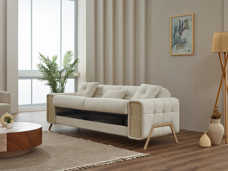 Guido Convertible Loveseat in Beige - 200-SIM-GUI-GIRNE03-2