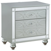 Gunnison 2-drawer Nightstand Silver Metallic - 223212