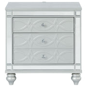 Gunnison 2-drawer Nightstand Silver Metallic - 223212