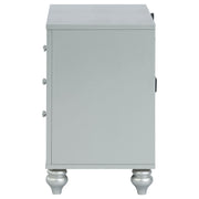 Gunnison 2-drawer Nightstand Silver Metallic - 223212