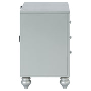 Gunnison 2-drawer Nightstand Silver Metallic - 223212