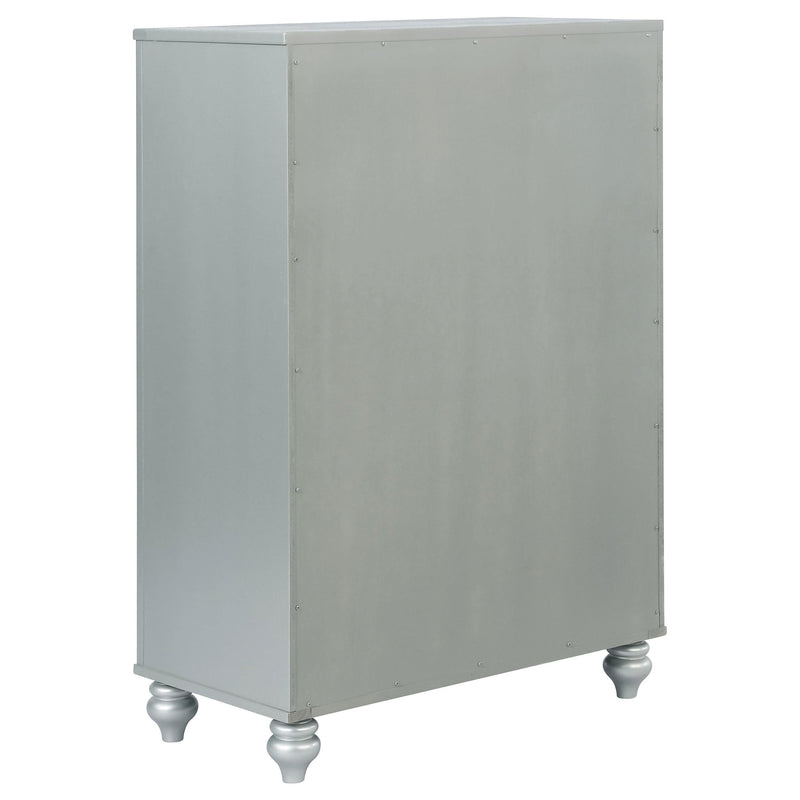 Gunnison 5-drawer Bedroom Chest Silver Metallic - 223215