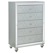 Gunnison 5-piece Eastern King Bedroom Set Silver Metallic - 223211KE-S5