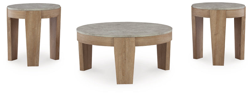 Guystone Table (Set of 3) - Lara FurnitureOccasional Table Set