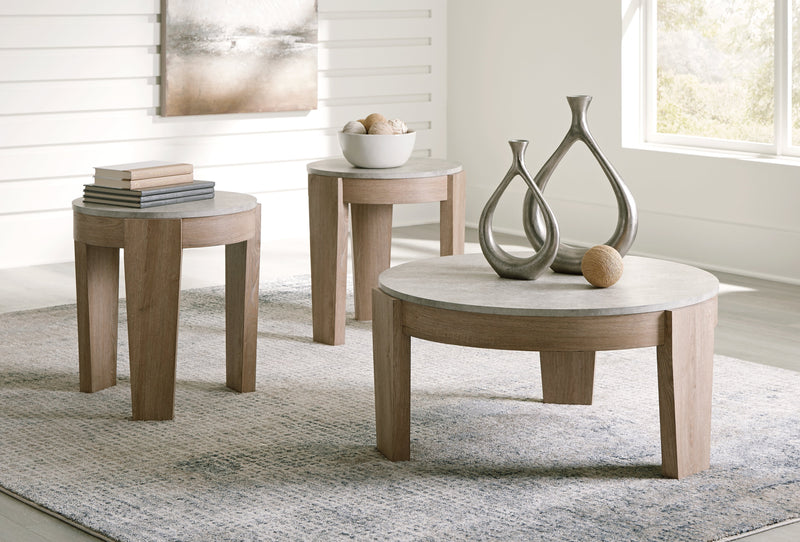Guystone Table (Set of 3) - Lara FurnitureOccasional Table Set