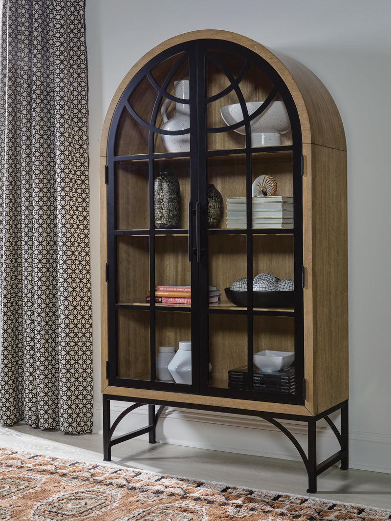 Gwenwich Natural/Black Accent Cabinet - A4000704