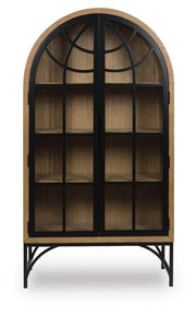 Gwenwich Natural/Black Accent Cabinet - A4000704