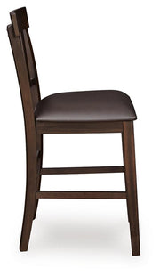 Haddigan Counter Height Extension Table and 8 Barstools - D596D12