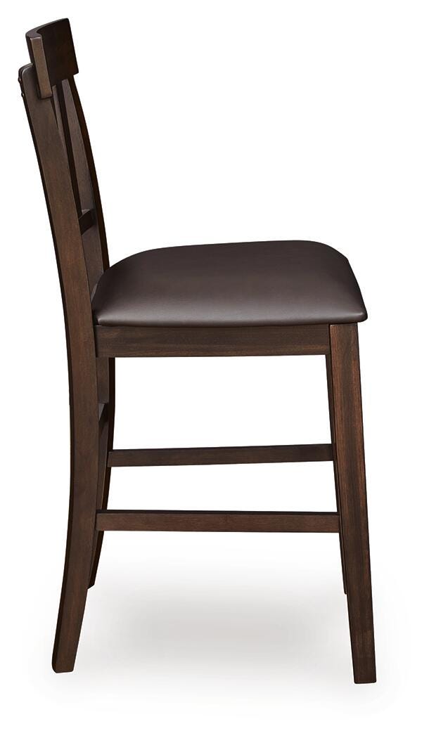 Haddigan Counter Height Extension Table and 8 Barstools - D596D12