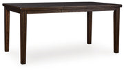 Haddigan Counter Height Extension Table and 8 Barstools - D596D12