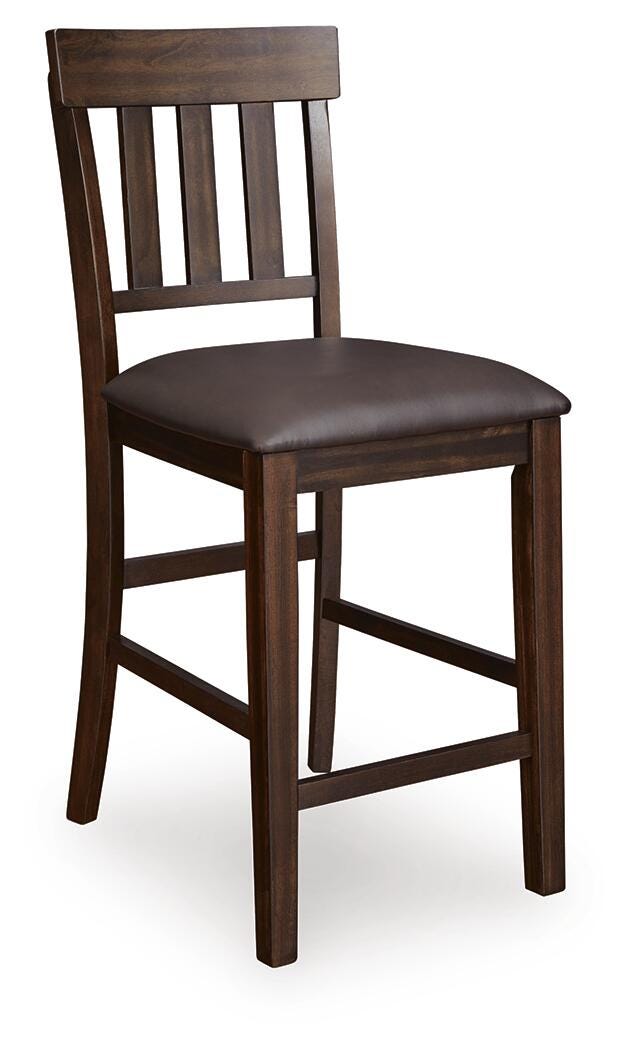 Haddigan Counter Height Extension Table and 8 Barstools - D596D12