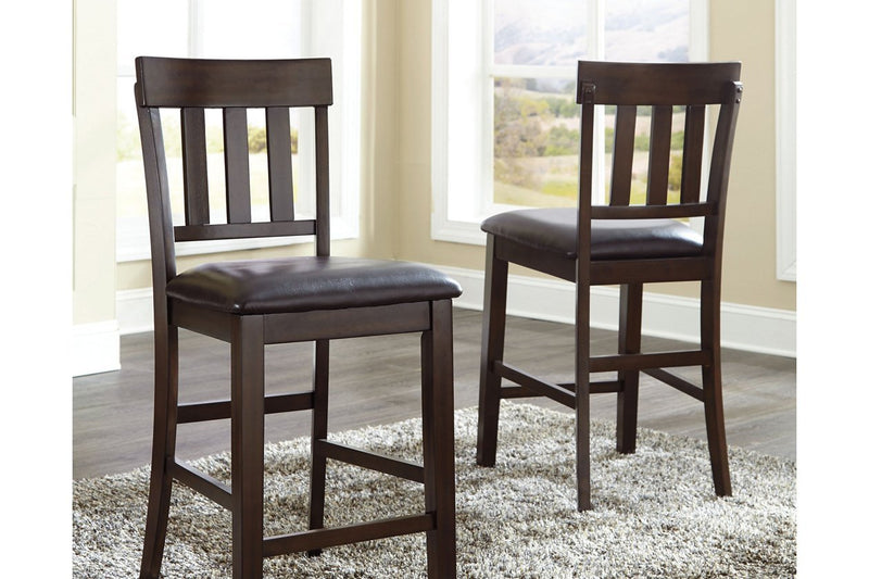 Haddigan Dark Brown Counter Height Bar Stool (Set of 2) - Gate FurnitureBarstool