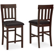 Haddigan Dark Brown Counter Height Bar Stool (Set of 2) - D596-124X2