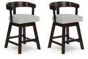 Haddigan Dark Brown Counter Height Barstool, Set of 2 - D596-224