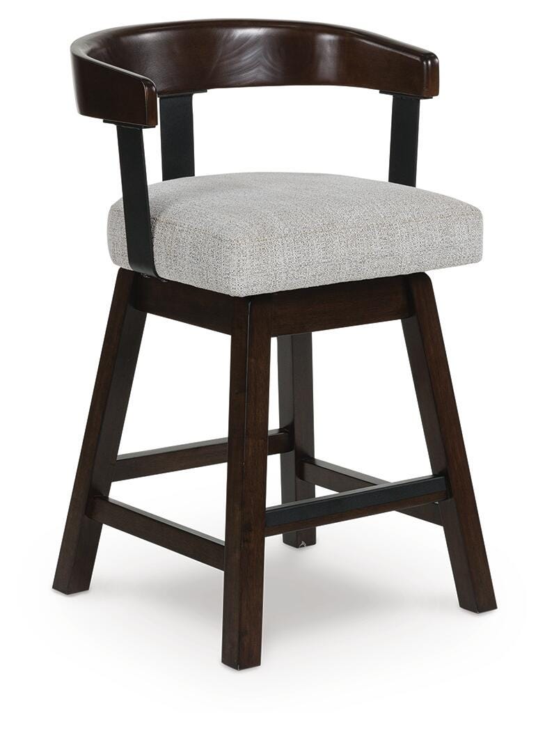 Haddigan Dark Brown Counter Height Barstool, Set of 2 - D596-224