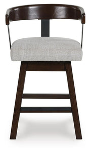 Haddigan Dark Brown Counter Height Barstool, Set of 2 - D596-224