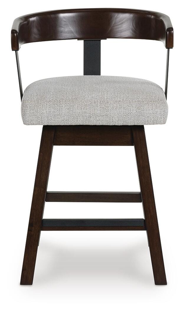Haddigan Dark Brown Counter Height Barstool, Set of 2 - D596-224