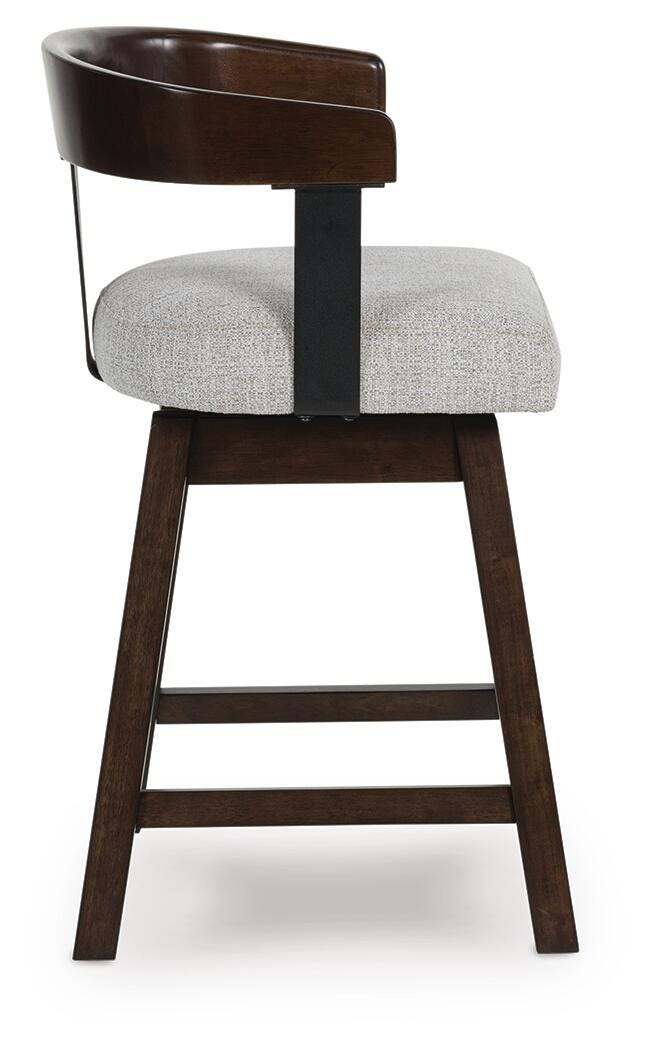 Haddigan Dark Brown Counter Height Barstool, Set of 2 - D596-224