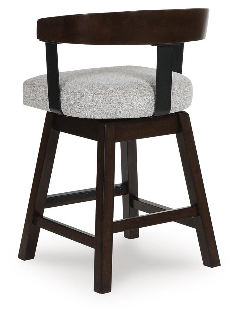 Haddigan Dark Brown Counter Height Barstool, Set of 2 - D596-224