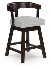 Haddigan Dark Brown Counter Height Barstool (Set of 2) - D596-224X2