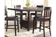 Haddigan Dark Brown Counter Height Dining Extension Table - Gate FurnitureCounter Height Table